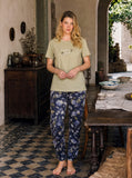 Raspberry short-sleeved pajamas
