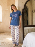 Beautiful short-sleeved pajamas