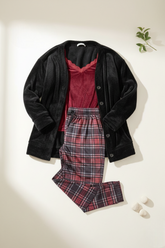 بيجاما قطيفه 3 قطع نبيتي