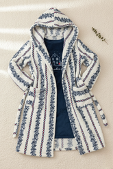 كاش بروب ازرق منقوش