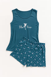 "Blue Rose" بيجاما شورت