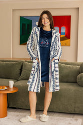 كاش بروب ازرق منقوش