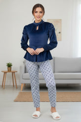 بيجاما شتوي كحلي