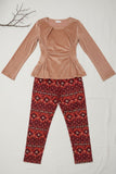 Dark beige velvet pajamas