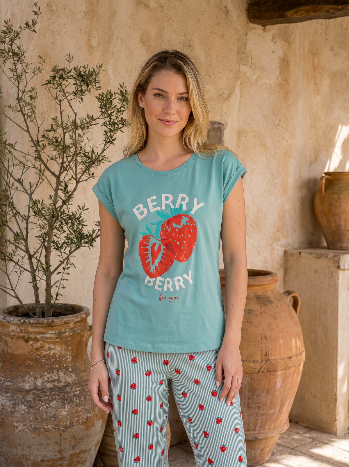 BERRY بيجاما نص كم