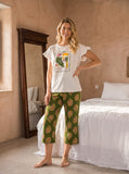 Green Bermudas pajamas