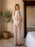Pajamas, buttons, roses
