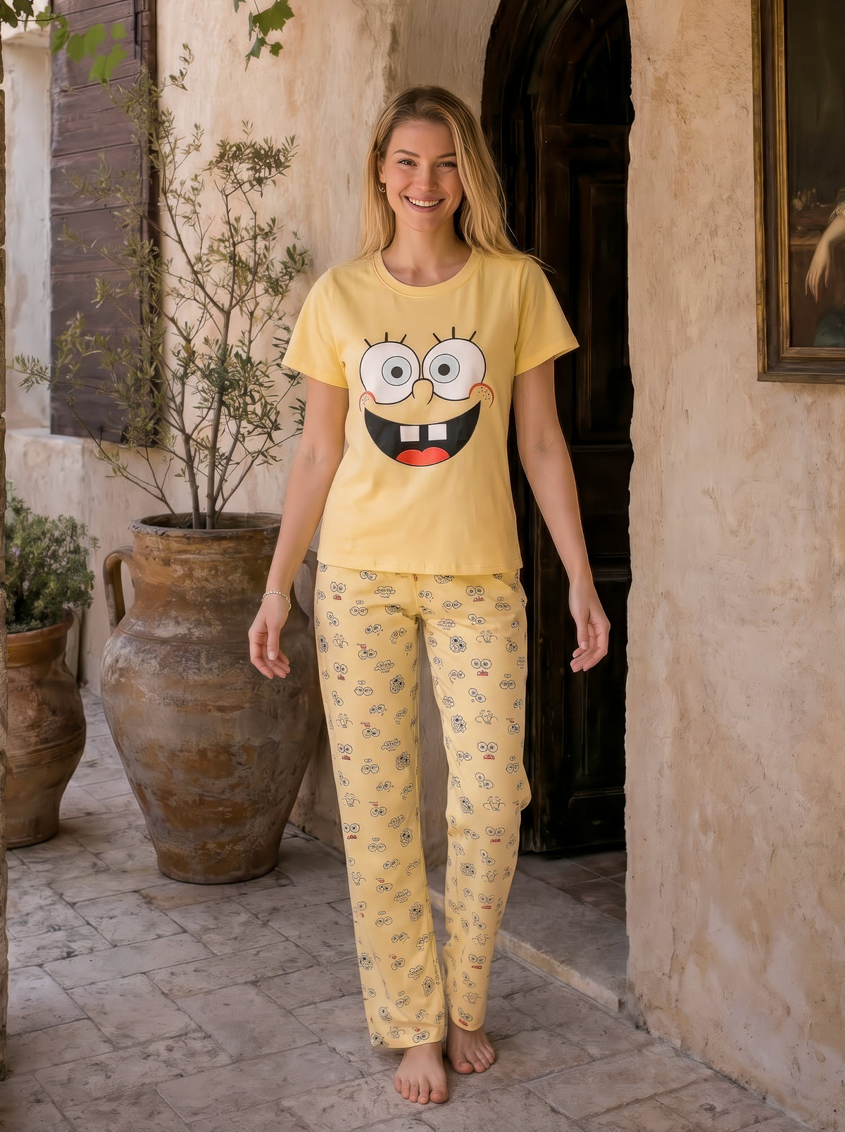بيجاما نص كم SpongeBob