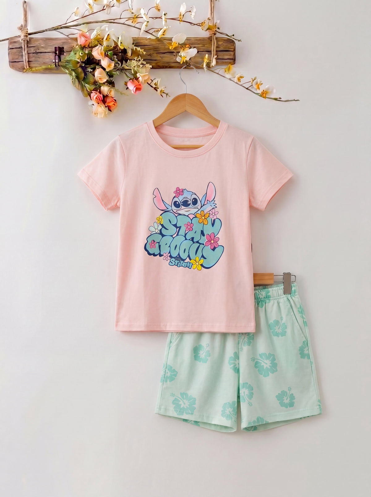 Stitch بيجاما بناتي شورت