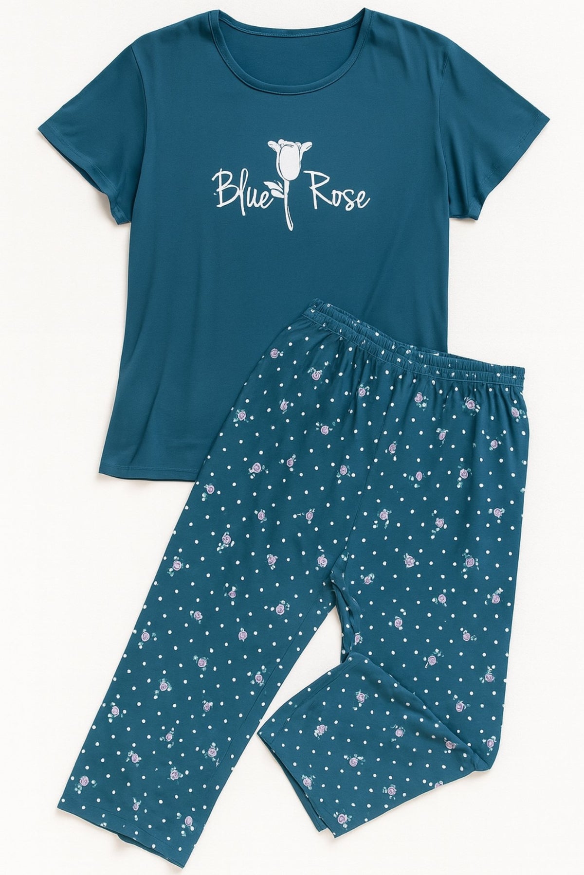 "Blue Rose" بيجاما نص كم