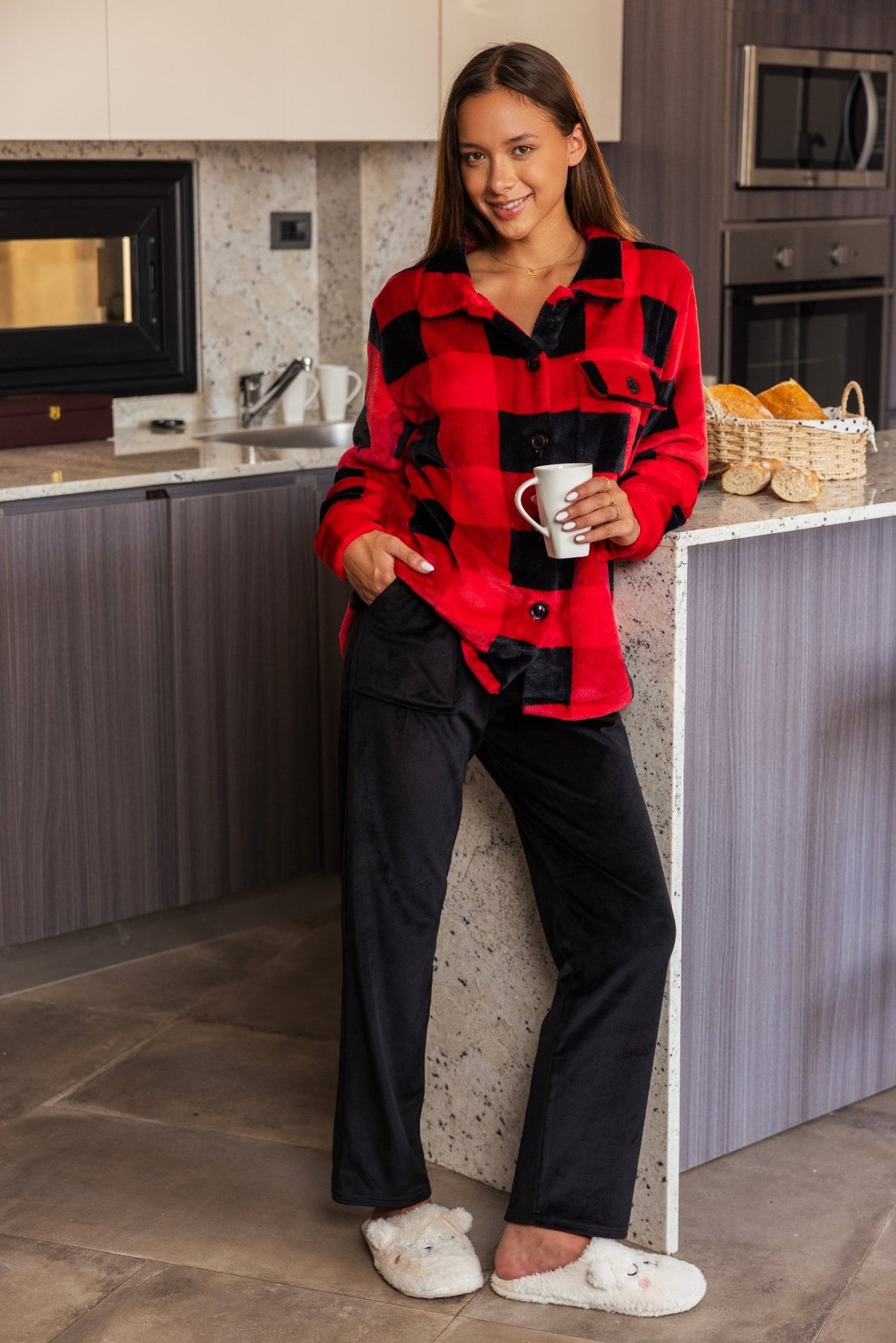 بيجاما شتوي كاروهات