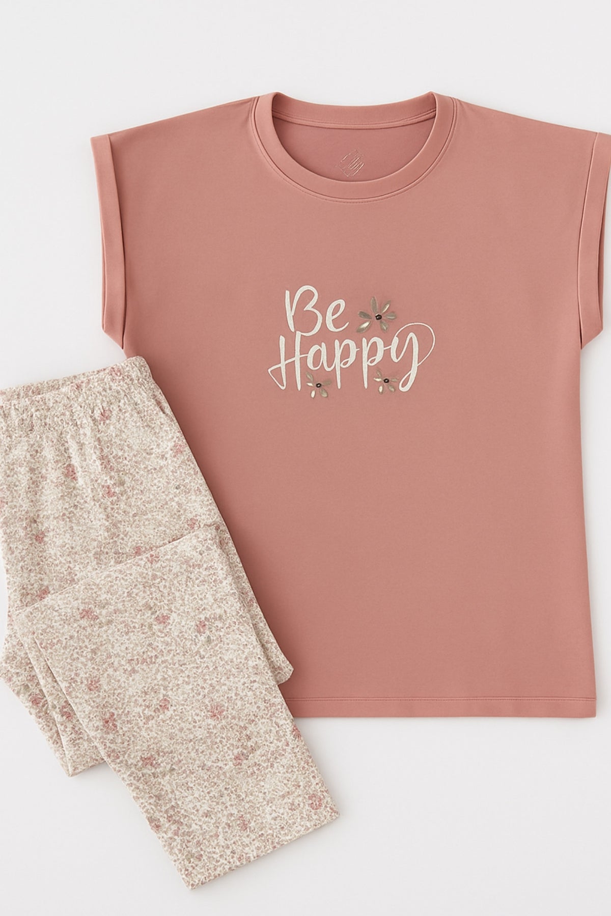 بيجاما برمودا "BE HAPPY"
