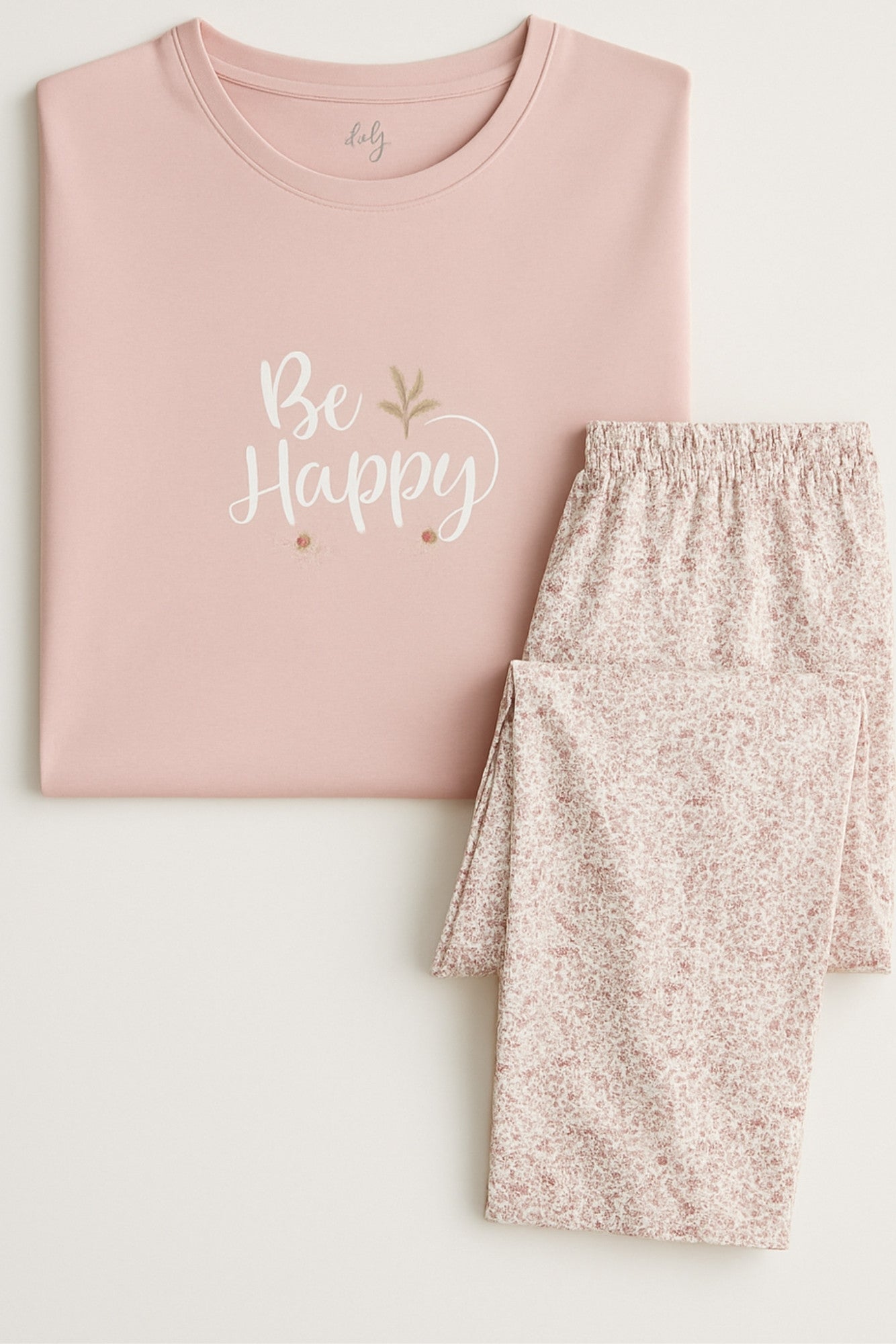بيجاما برمودا "BE HAPPY"