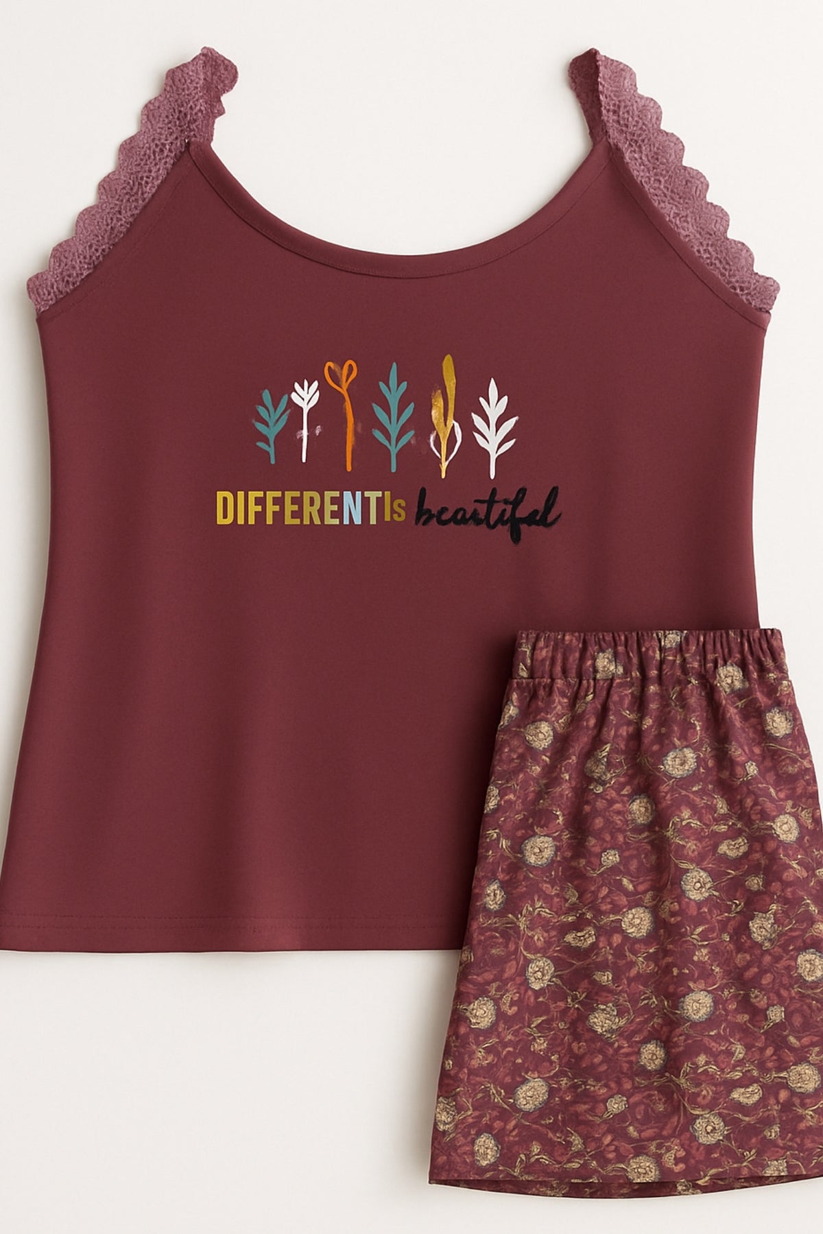 بيجاما شورت "Different is beautiful"