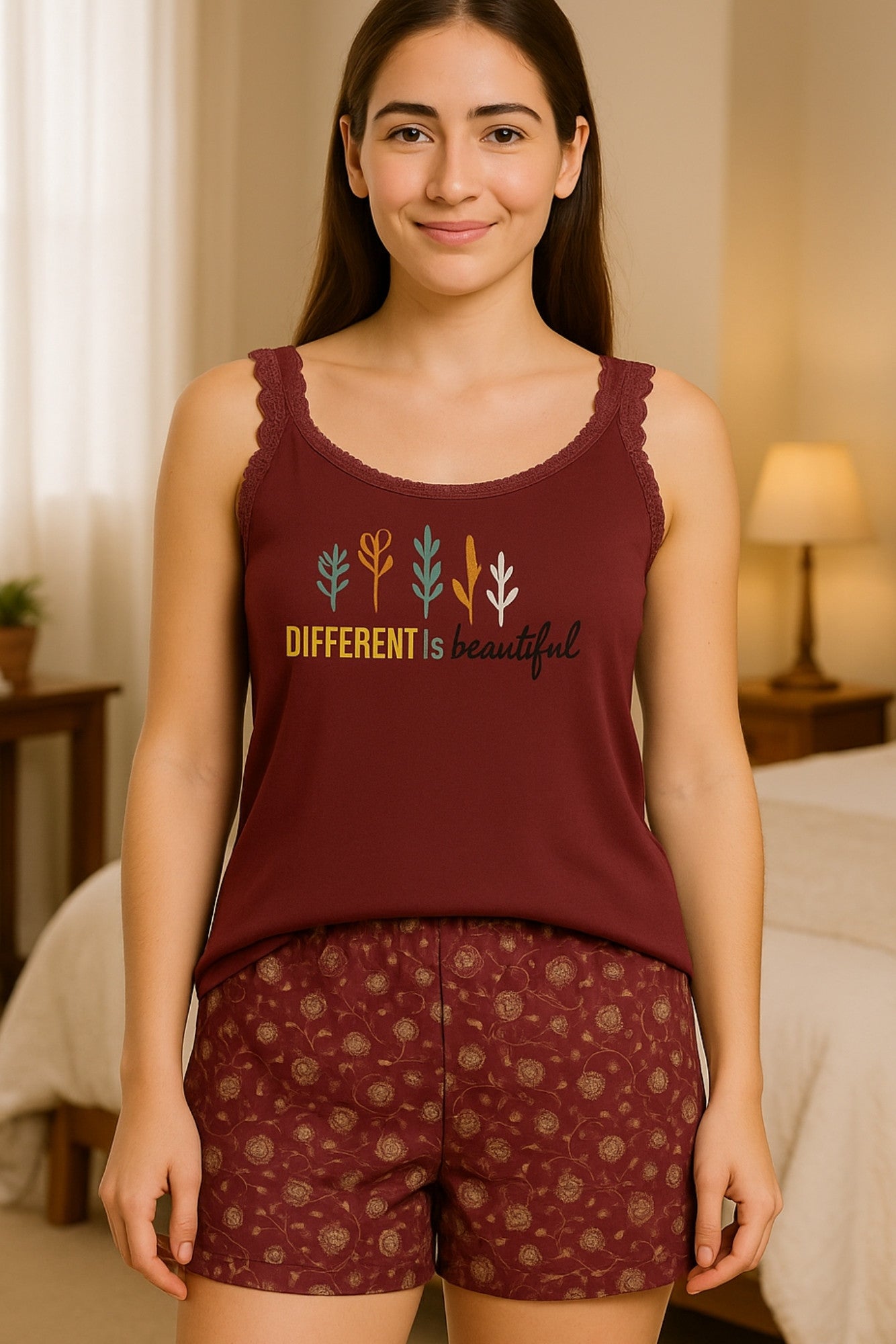 بيجاما شورت "Different is beautiful"