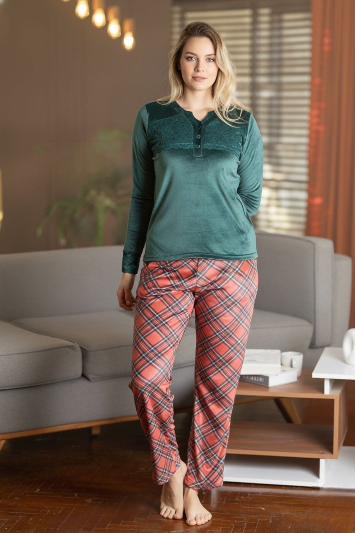 بيجاما شتوي دانتيل