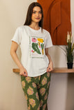 Green short-sleeved pajamas